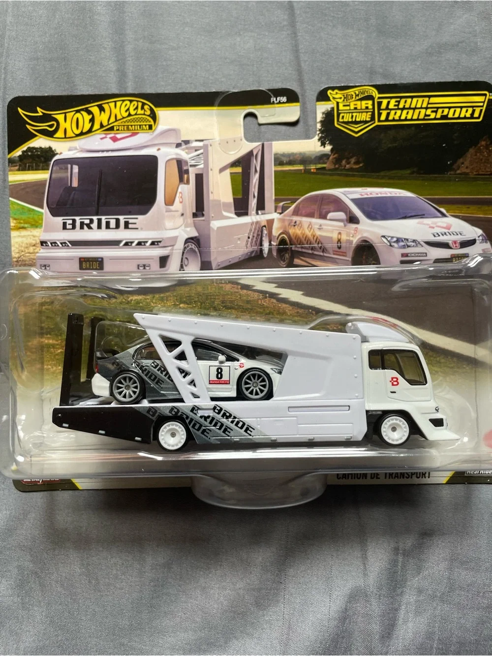 Hot Wheels Team Transport Packaging - White Backing Card